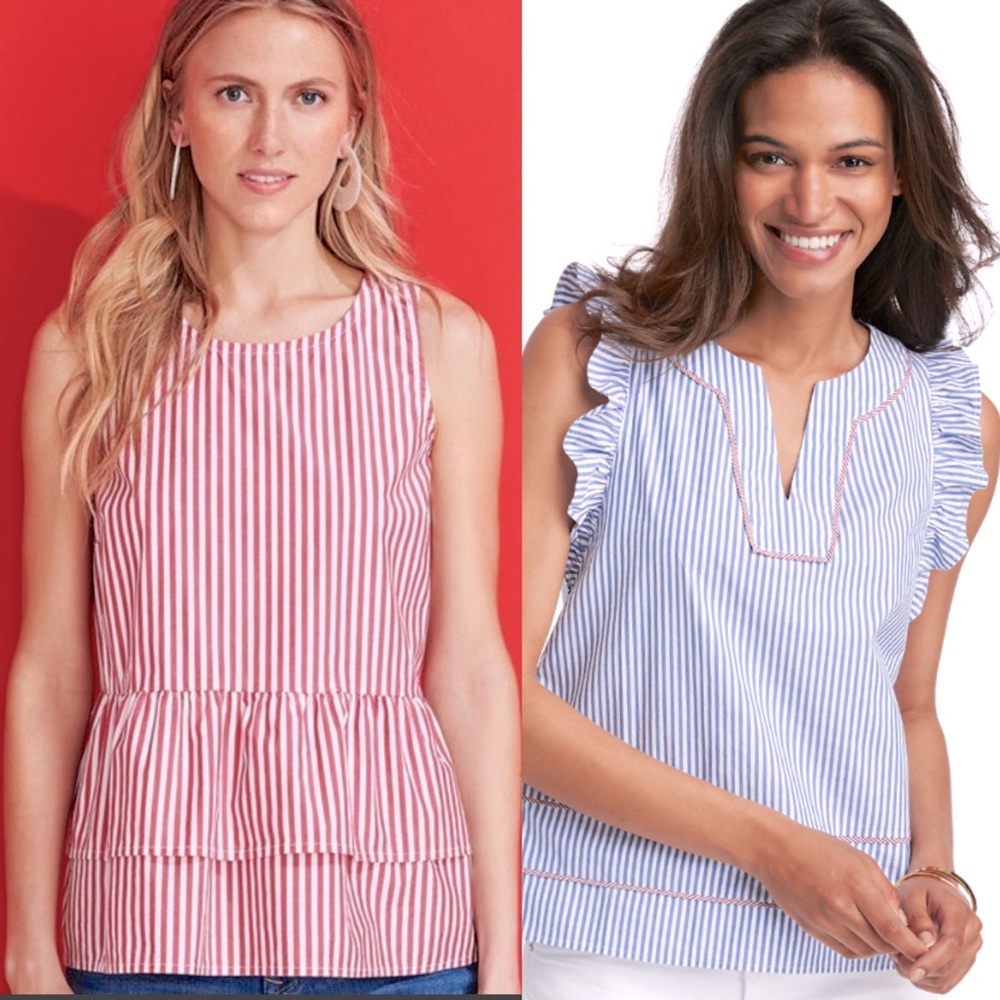 2- Vineyard Vines cotton striped tops